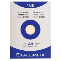 Étui de 100 fiches ivoire uni non perforé 210x297mm - Image principale