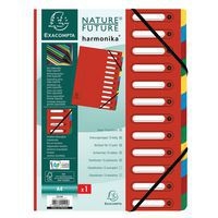 Lot de 6 trieurs harmonica® à fenêtres 12 compartiments Rouge - Image principale