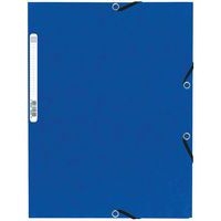 Lot de 50 Chemise à élastique 3 rabats carte lustrée 355gm² A4 Bleu - Image principale