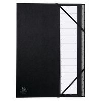 Lot de 12 trieurs rigide ordonator dos extensible 12 compartiments Noir - Image principale
