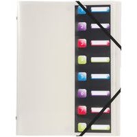 Trieur PP 3 rabats crystal colours 8 compartiments - Image principale