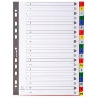 Lot de 20 Intercalaires alphabétiques pp couleurs 12/100 az A4 - Image principale