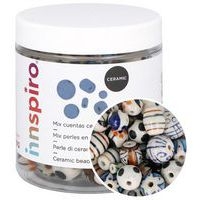 Bocal de 300g de perles en céramique tailles assorties - Image principale