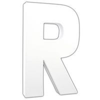 Lettre R 20,5cm (Lot de 6) - Image principale