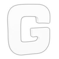 Petite lettre G 12cm (Lot de 10) - Image principale