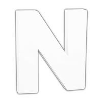 Petite lettre N 12cm (Lot de 10) - Image principale
