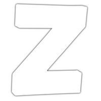 Petite lettre Z 12cm (Lot de 10) - Image principale