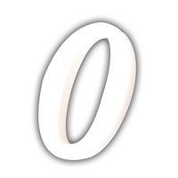 Petit chiffre 0 12cm (Lot de 6) - Image principale