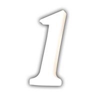 Chiffres à décorer en papier mâché 12 cm blanc - Décopatch - Image principale