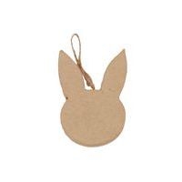 Tête de lapin plate à suspendre 1x6,5x9cm (Lot de 20) - Image principale