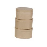 Lot 3 boîtes ovales (28x22x15/30x24x15cm) - Image principale