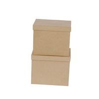 Lot de 2 boîtes rectangles 25x20x20/23,5x18,5x19,5cm (Lot de 2) - Image principale