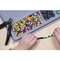 Sachet 800 perles plastique rondes multicolore fluo Ø 8 mm - Image 2