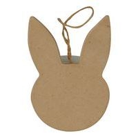 Tête de lapin plate à suspendre 1x6,5x9cm (Lot de 20) - Image 2