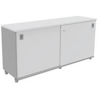 Rangement bas portes coulissantes Dalia blanc/gris - Image principale
