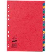 Lot de 5 Intercalaires carte avec onglets imprimés 20 positions az A4 - Image principale