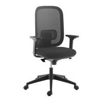 Fauteuil Alaia dos résille noire contact synchrone noir - Image principale