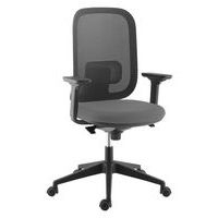 Fauteuil Alaia dos résille noire contact synchrone gris - Image principale