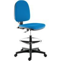 Chaise haute sur roulettes Torino dos/assise bleu - Image principale
