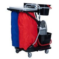 Chariot de lavage avec presse couvercle et sac plastifié - 2 seaux 4 L - Image 8