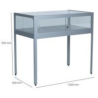 Vitrine d'exposition - 1000 x 600 x 920 mm sur pied - Manutan Expert - Image 2