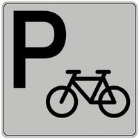 Panneau d’information standardisé ISO 7001 'parking à vélos' - Image principale