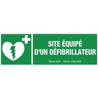 Panneau d'évacuation-secours - "Site équipé d'un défibrillateur" - Rigide - Image principale