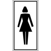 Pictogramme de signalisation noir et blanc - adhésif - Femme - Image principale