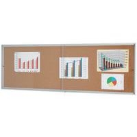 Vitrine d'intérieur portes coulissantes - Fond liège - Porte en plexiglass - Image 3