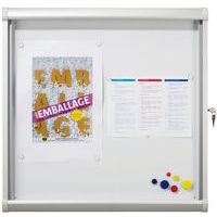 Vitrine d'intérieur Design - Fond aluminium - Porte en verre de sécurité - Image 4