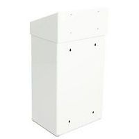 Poubelle métallique - 50 L - 38 x 68 x 25 cm Blanc - Image 2