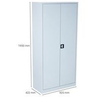 Armoire d'entretien grande largeur coloris gris - Image 2