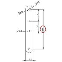 Support mural à sangle 2 m - sangle rouge / blanche - Image 5