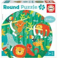 Puzzle rond jungle 28 pièces - Image principale