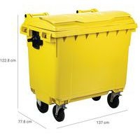 Conteneur à déchet - 660 L Jaune - Image 4