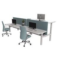 Bureau droit ergonomique Bench électrique 2 places - Kelli - Image 5