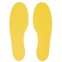 Lot de 10 Autocollant marquage au sol 10 pieds 300x100 jaune - Manutan - Image principale