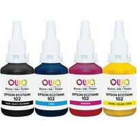 Bouteilles d'encre pour Epson 102 - 4 couleurs - Image principale