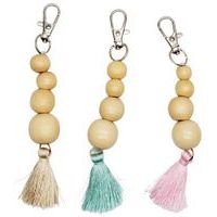 Seau de 575 perles en bois formes assorties Ø 8 à 25 mm - Image 2