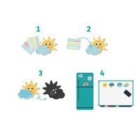 Lot de 10 magnets à strasser météo et émotions - Image 4