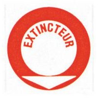 Panneau anti-incendie emplacement écrit extincteur adhésif - Image principale