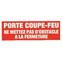 Panneau anti-incendie - "Porte coupe-feu ne mettez pas d'obstacle à la fermeture" - Rigide - Image principale
