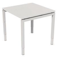 Bureau droit Kelli ergonomique à manivelle Blanc 80 cm - Image principale