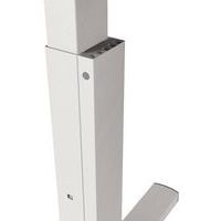 Bureau droit Kelli avec pied en T Chêne 160 cm Manivelle droite - Image 3