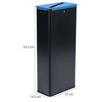 Poubelle de tri papier 20 L Gris / Bleu - Image 6