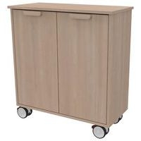 Meuble étagères Filou  avec portes à roulettes hêtre - Image principale