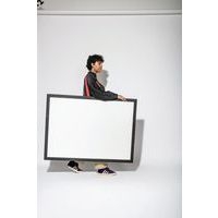 Tableau Flomo 93x128cm en acier émaillé blanc encadrement noir - Image 5