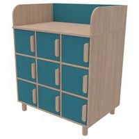 Meuble à langer Filou  9 portes turquoise - Image principale