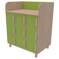 Meuble à langer Filou  9 portes vert pomme - Image principale