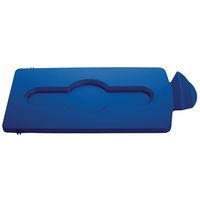 Couvercle fermé station recyclage Slim Jim bleu - Image principale